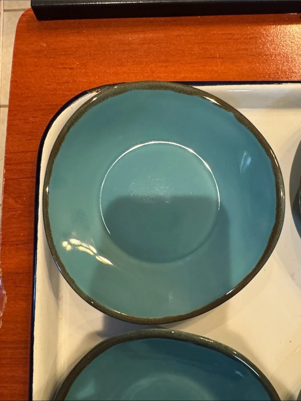 Southern Living At Home Teal Ceramic Dessert Bowls - Set of 6
